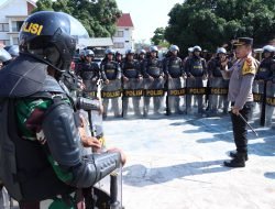 Jelang Pilkada, Polres Majene dan Kodim 1401 Majene Gelar Latihan Pengendalian Massa