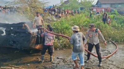 Polresta Mamuju Selidiki Penyebab Kebakaran Kapal Dinas Perikanan Sulbar