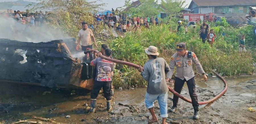 Polresta Mamuju Selidiki Penyebab Kebakaran Kapal Dinas Perikanan Sulbar