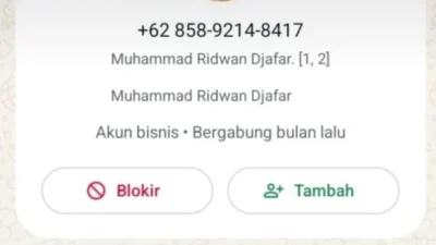 Nomor WhatsApp Palsu Catut Nama Kadis Kominfo Sulbar, Warga Diminta Waspada